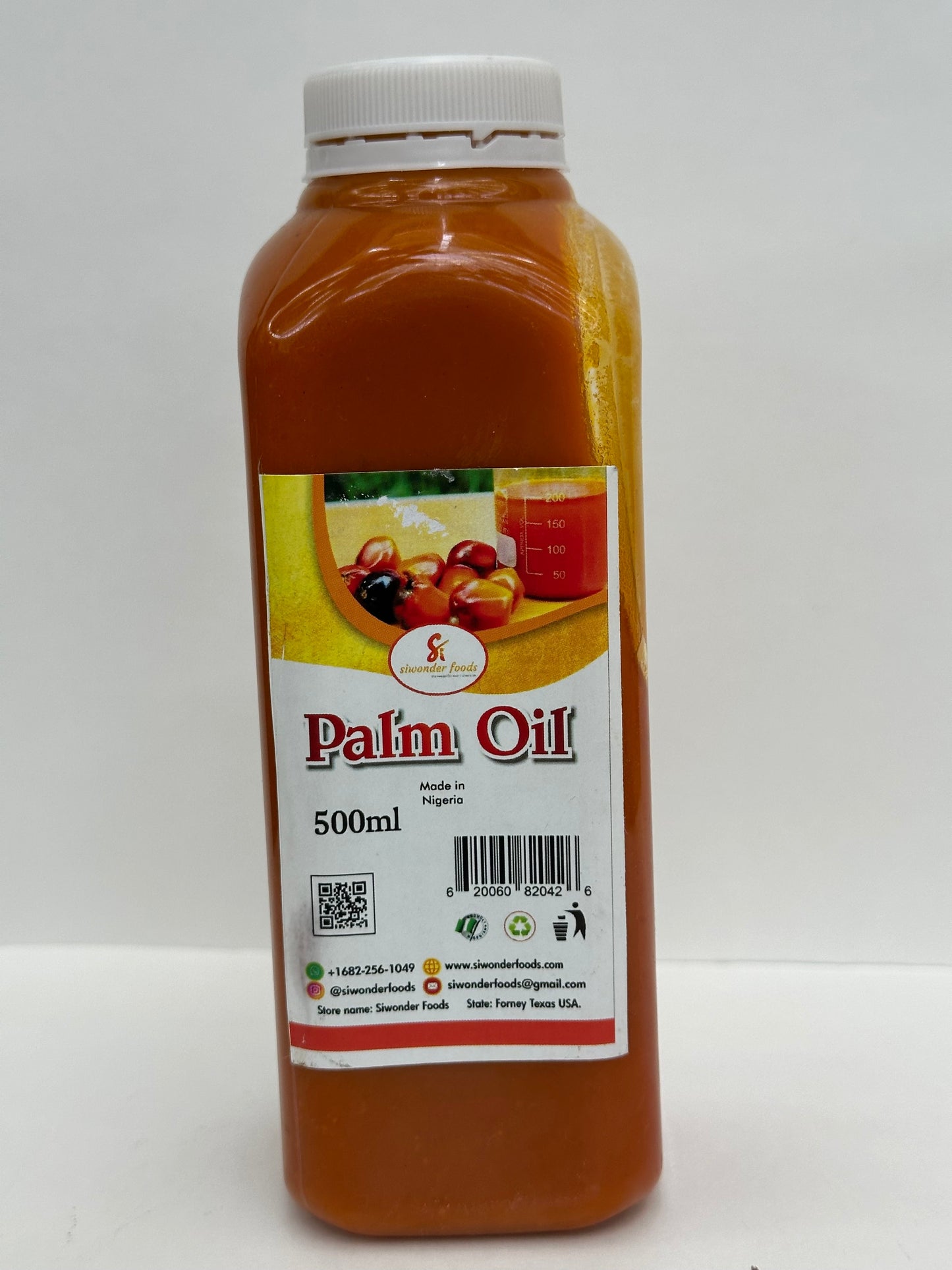 Siwanda Foods Palm Oil – Pure, Nutrient-Rich Oil for Cooking & Authentic Flavors – 550 ml Bottle