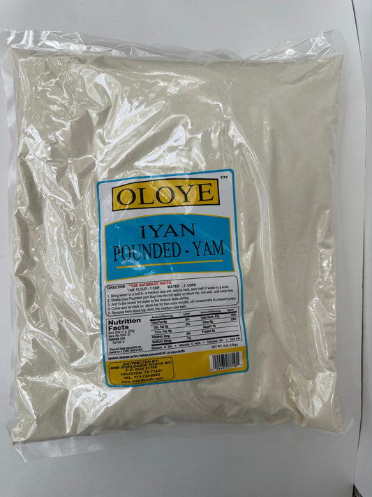 Oloye Iyan Pounded Yam – Smooth, Stretchy Swallow – 4 LB