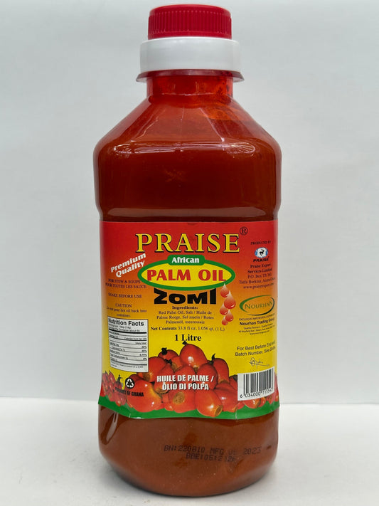 Praise African Palm Oil – Rich, Nutritious Cooking Oil for Authentic African Flavors – 1 L Bottle