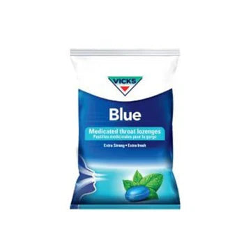 Baba Blue (Vicks Blue) Menthol Lozenges – Cooling Relief for Cough and Sore Throat – 97g